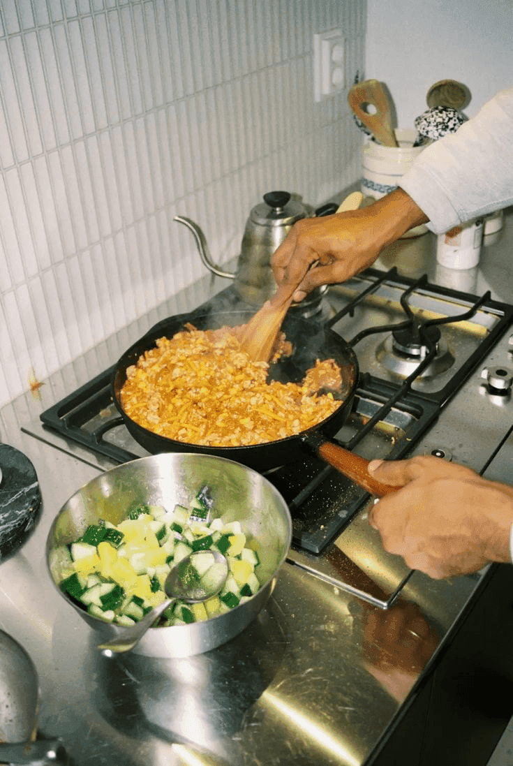 A kitchen scene